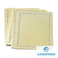Метал. заготовка (золото/римский орнамент) JSMP для визитки карточки 54*86 (100 листов в уп.)