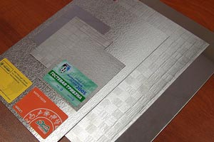 Фактурные пластины для изготовления пластиковых карт