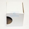 Коробка для кружки (100*100*110мм), белая, с круглым окном d50мм, не собр. (уп. 100 шт)