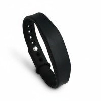 Силиконовый RFID браслет Mifare 1k с застежкой HR Черный