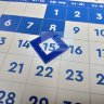 Календарные курсоры магнитные синие квадратные Акрил (50 шт.)