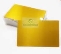 Метал. заготовка (золото) JSMP для визитки карточки 54*86 (100 листов в упаковке)