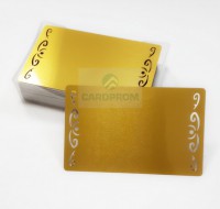 Метал. заготовка (золото/цветочный орнамент) JSMP для визитки карточки 54*86 (100 листов в уп.)