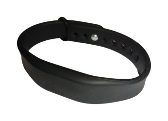 Силиконовый RFID браслет EM-Marine с застежкой HR (уп. 10шт) Черный
