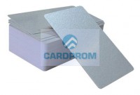 Серебряные глянцевые пластиковые карты ISO стандарт для прямой печати (250шт)