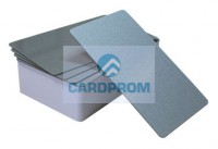 Серебряные тонированные в массе пластиковые карты ISO стандарт для прямой печати (250шт)