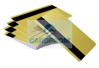 Золотые тонированные в массе пластиковые карты ISO стандарт для прямой печати HiCo 12081