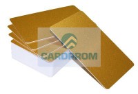 Золотые глянцевые пластиковые карты ISO стандарт для прямой печати (250шт)