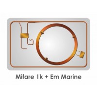 Карта с двумя чипами EM Marine + Mifare Classic 1k ISO под печать (уп. 200шт)