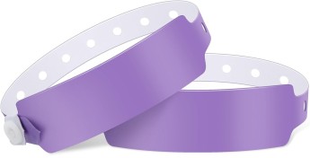 Одноразовый контрольный виниловый RFID браслет с чипом Mifare 1k 4b Фиолетовый с регулируемой застежкой