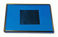 Акриловый магнит заготовка 55x80 мм синяя с позолотой