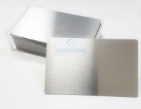 Метал. заготовка (серебро/волна) JSMP для визитой карточки 54*86 (100 листов в упаковке)