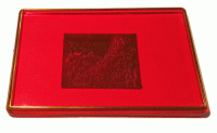 Акриловый магнит заготовка 55x80 мм красная с позолотой