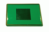 Акриловый магнит заготовка 55x80 мм зеленая с позолотой