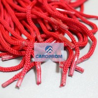 Ручка - шнур №26 (красная) 35/5 см с пластиковыми наконечниками (100пар=200шт)